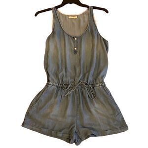 Sneak Peek Size medium romper.  Blue denim look but very soft
